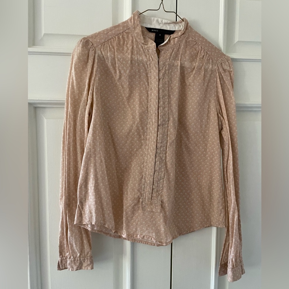 Marc Jacobs dusty pink floral blouse, size 4